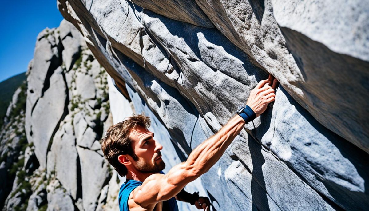 Beginner rock climber